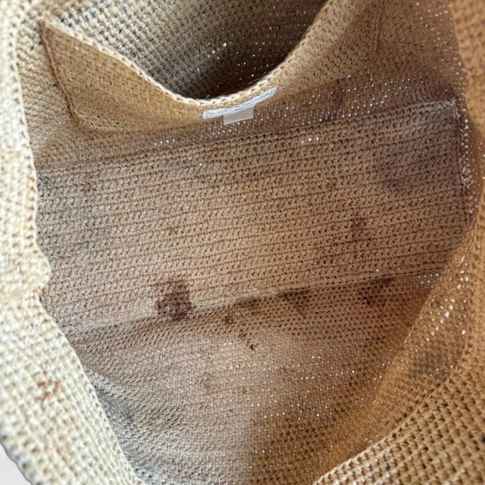 Helen Kaminski Natural Woven Tote with Brown Handles - Picture 5 of 9